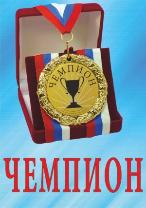 Медаль подарочная " Чемпион ".