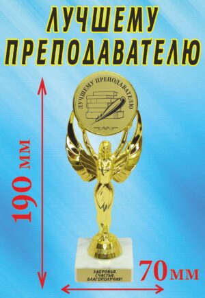 Кубок подарочный Ника " Лучшему преподавателю ".