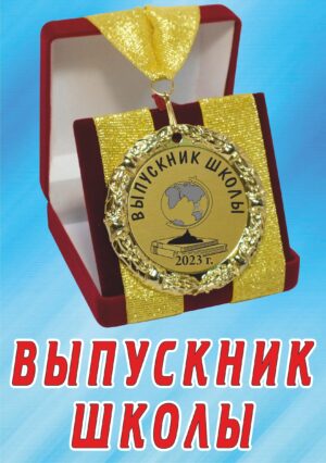 Медаль подарочная " Выпускник школы ".