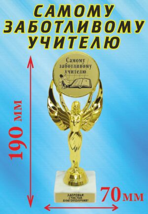 Кубок подарочный Ника " Самому заботливому учителю ".