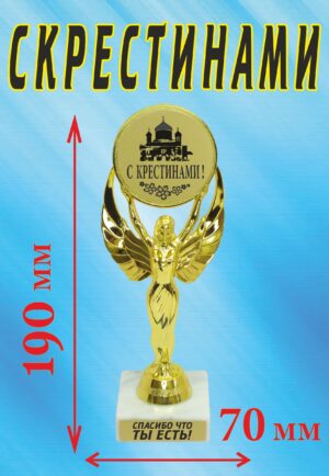 Кубок подарочный Ника " С крестинами ".