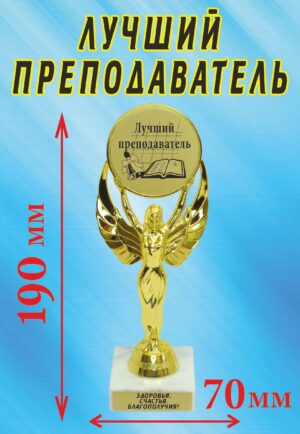 Кубок подарочный Ника " Лучший преподаватель ".